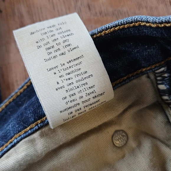 RAG & BONE CROP LOW RISE FRAYED HEM WOMEN’S JEANS sz 30 Dark Wash Denim - Picture 7 of 14